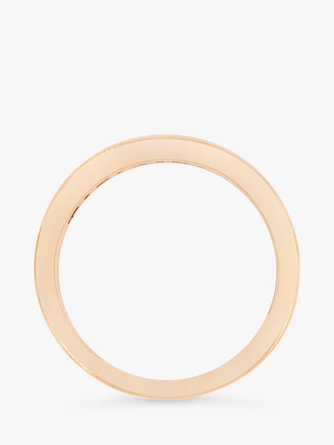 Product image 2 of 5, which shows Milton & Humble Jewellery Pre-Loved 14ct Rose Gold Diamond Half Eternity Ring