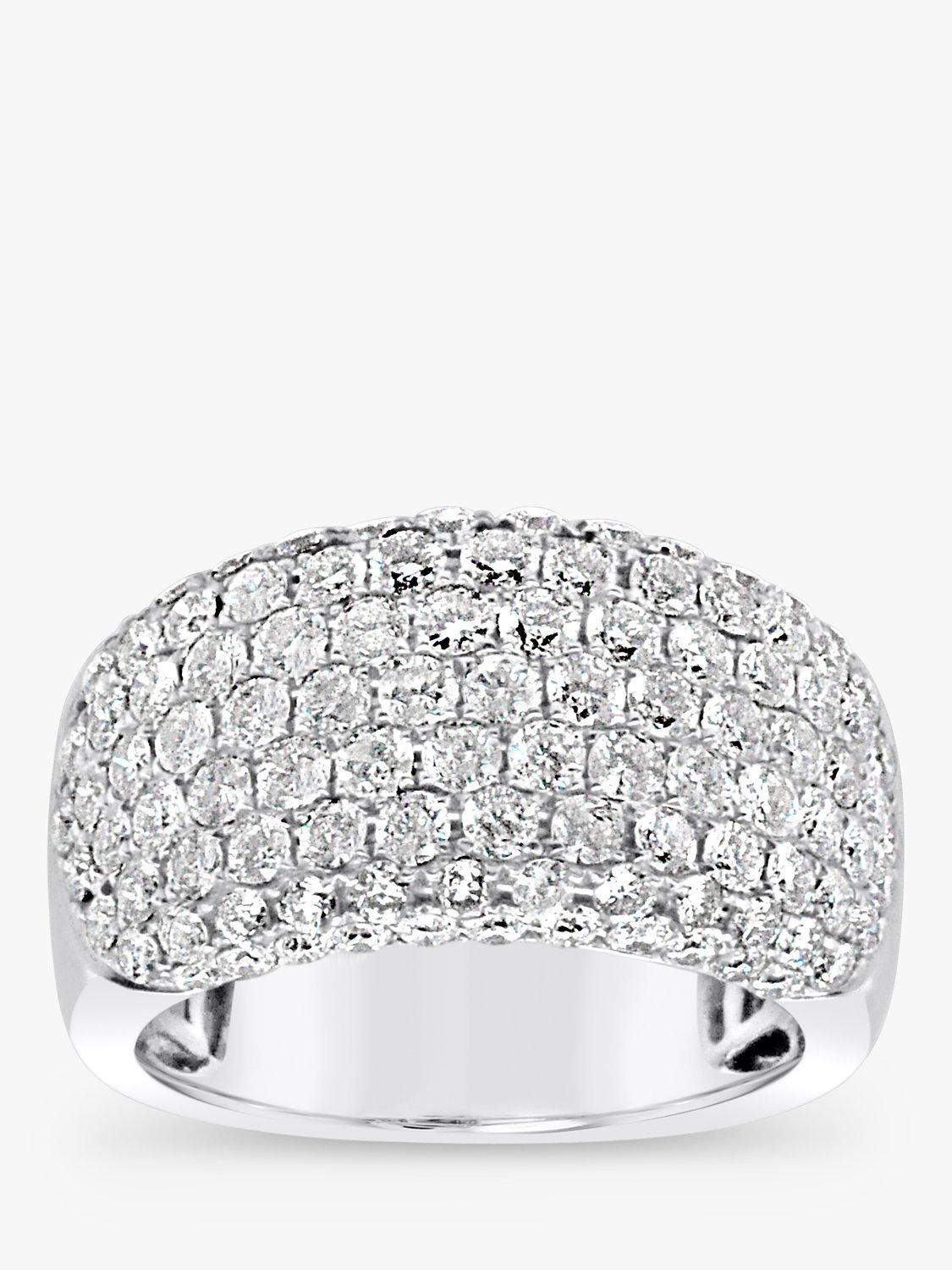 Product image 1 of 5, which shows Milton & Humble Jewellery Pre-Loved 18ct White Gold Diamond Pavé Ring