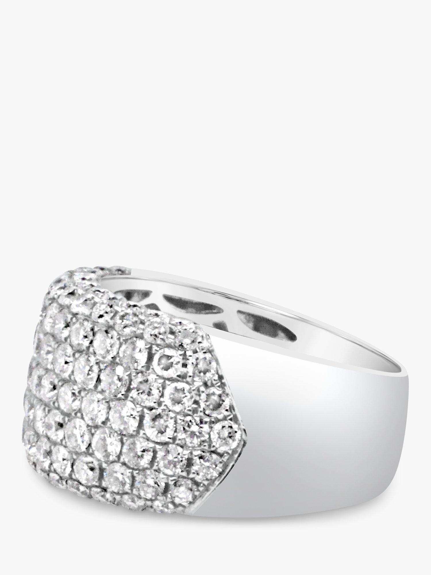 Product image 3 of 5, which shows Milton & Humble Jewellery Pre-Loved 18ct White Gold Diamond Pavé Ring