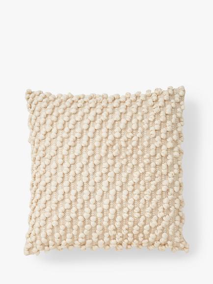 Truly Knotted Square Cushion, Ecru, Ecru