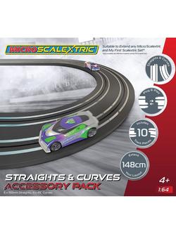 Scalextric Micro Scalextric Mains Powered Straights & Curves Accessory Pack, Multi