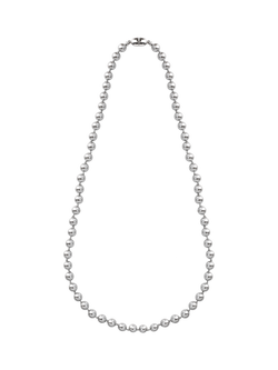 Eclectica Pre-Loved Monet Single Row Faux Pearl Necklace, Dated Circa 1980s, Grey