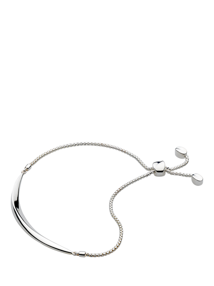 Kit Heath Bevel Curve Bar Toggle Bracelet, Silver, Silver