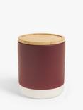 John Lewis Dipped Stoneware Kitchen Storage Jar with Bamboo Lid, 550ml