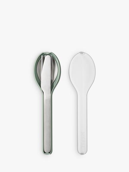Mepal Stainless Steel Portable Cutlery Set & Case - view 2, Nordic Sage