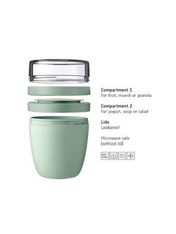 Mepal Ellipse Leak-Proof Lunch Pot, 700ml - view 2, Nordic Sage