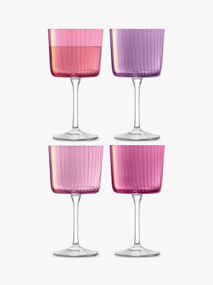 LSA International Gems Wine Glass, Set of 4, 250ml, Garnet
