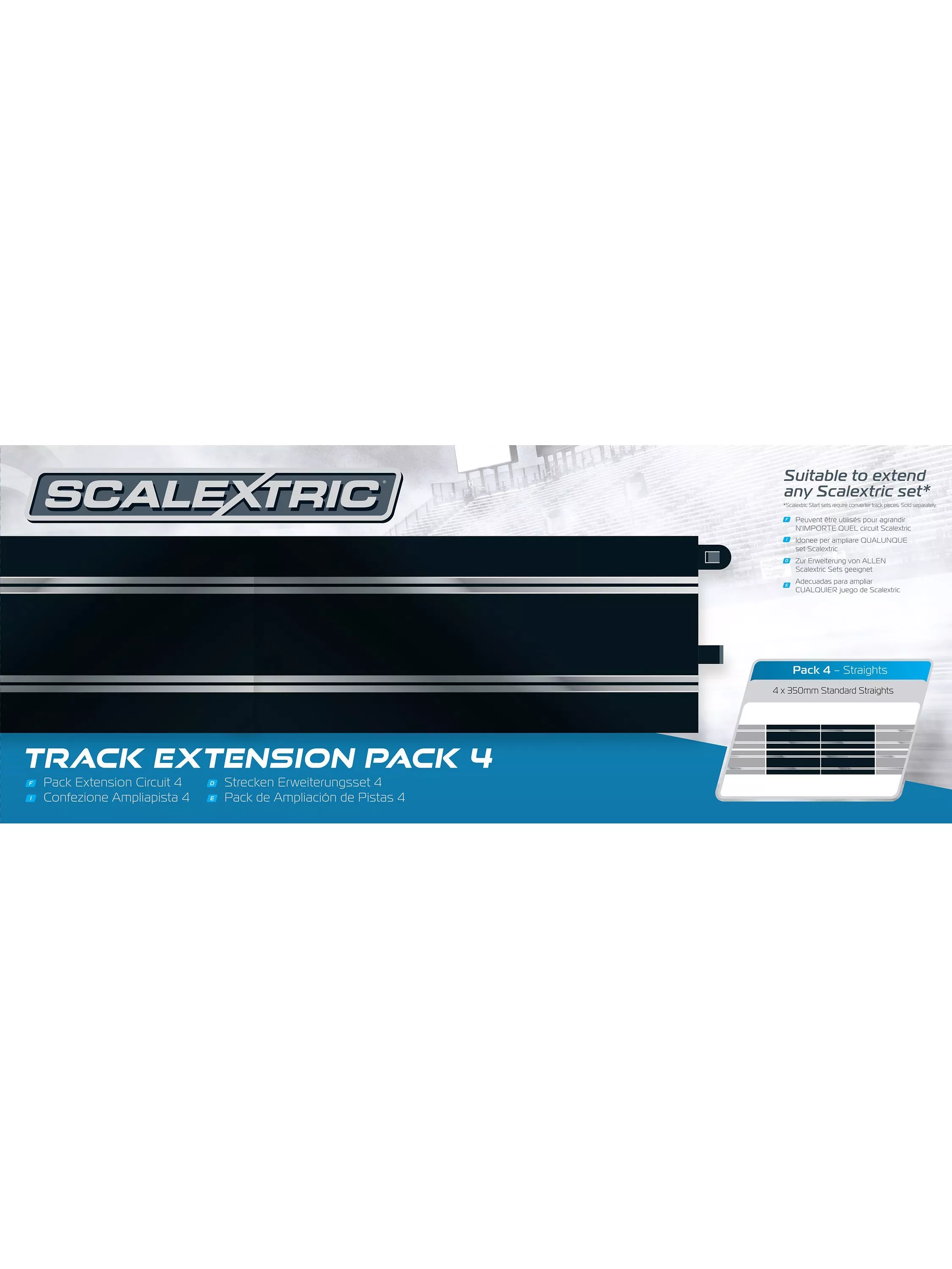 Scalextric Straight Extension Packs Set of 4