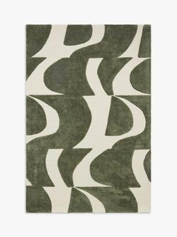 John Lewis Mellea Broken Wave Rug, Green, Green
