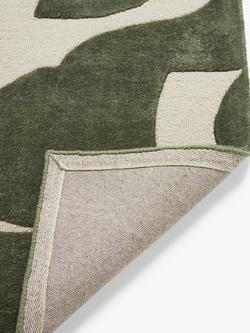 John Lewis Mellea Broken Wave Rug, Green - view 2, Green