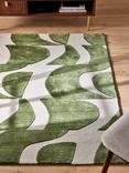 John Lewis Mellea Broken Wave Rug, Green, L180 x W120 cm