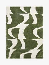 John Lewis Mellea Broken Wave Rug, Green, L240 x W170 cm