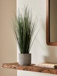 John Lewis Artificial Long Grass & Concrete Pot