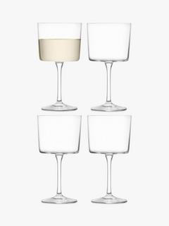LSA International Gio Wine Glass, Set of 4, 250ml, Clear