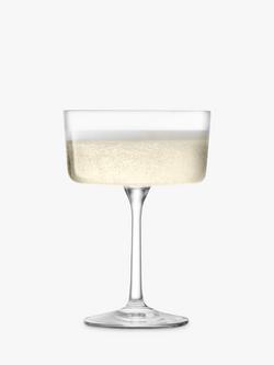 LSA International Gio Cocktail Glass Saucer, Set of 4, 230ml, Clear - view 2, Clear