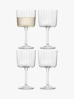 LSA International Gio Line Wine Glass, Set of 4, 250ml, Clear, Clear