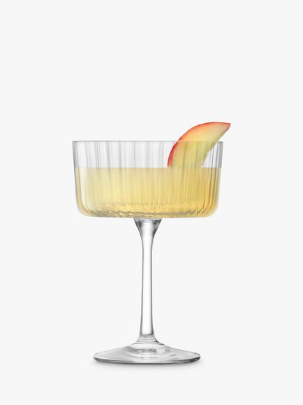 LSA International Gio Line Cocktail Glass Saucer, Set of 4, 230ml, Clear - view 2, Clear