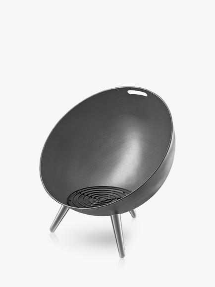Eva Solo Fire Globe Enamelled Steel Firepit - view 2, Metallic