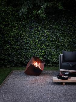 Eva Solo Fire Cube Corten Steel Firepit - view 2, Metallic