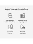 Cricut Linerless Transfer Tape, Clear, L22.8m