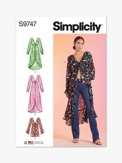 Simplicity Misses' Duster Jackets Sewing Pattern, S9747, L