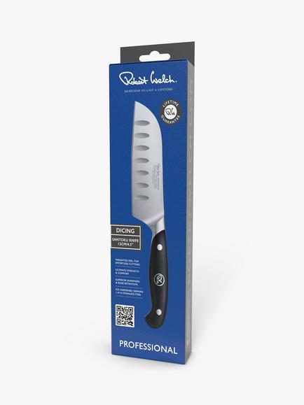 Robert Welch Professional Stainless Steel Santoku Knife, 12cm - view 2, Steel