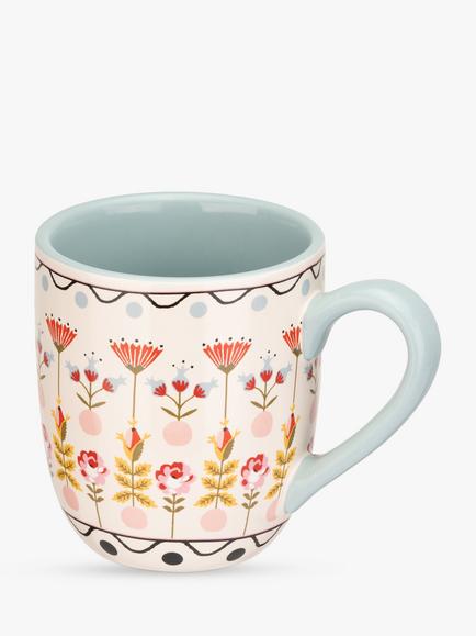 Cath Kidston Painted Table Stoneware Breakfast Mug, 300ml, Blue/Multi, Multi