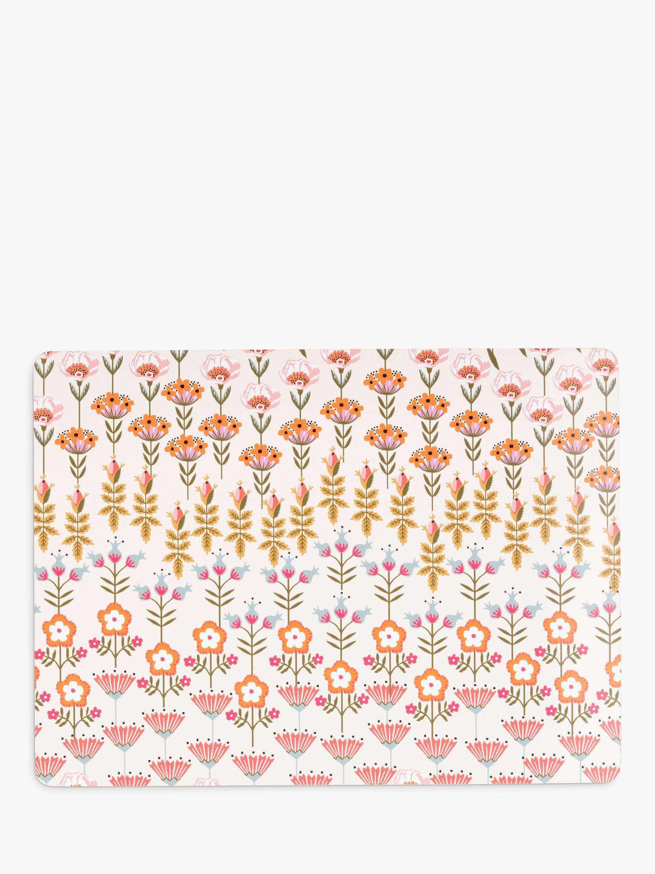 Cath Kidston Painted Table Cork-Backed Rectangular Placemats, Set of 4, Multi