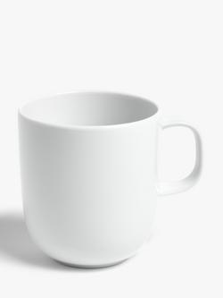 John Lewis Dine Porcelain Large Mug, 420ml, White, White