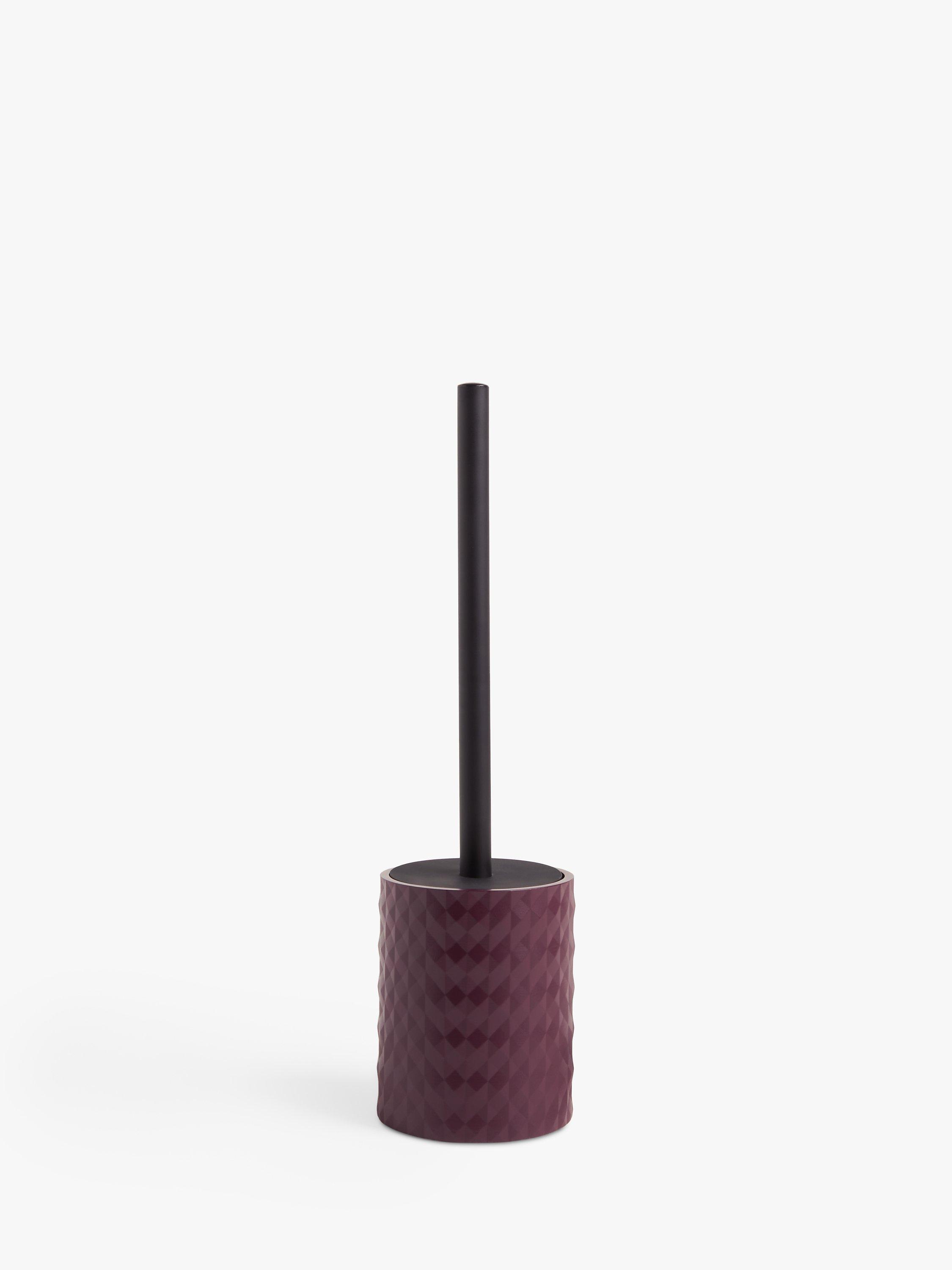 John Lewis Chevron Toilet Brush, Damson