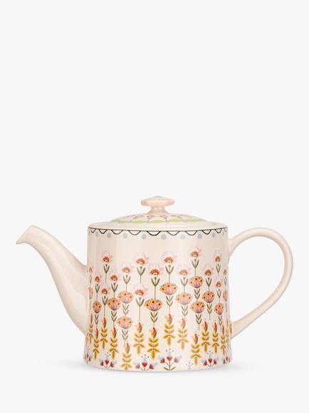 Cath Kidston Painted Table Stoneware Teapot,1L, Multi, Multi