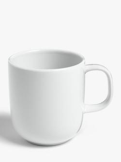 John Lewis Dine Porcelain Mug, 320ml, White, White