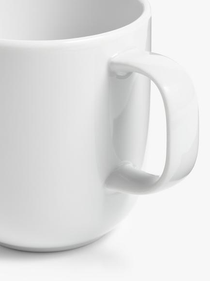 John Lewis Dine Porcelain Mug, 320ml, White - view 2, White
