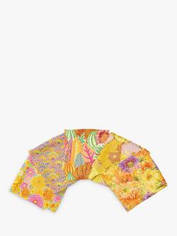 FreeSpirit Kaffe Fassett Sunny Yellow Fat Quarter Fabrics, Pack of 5, Yellow, Yellow