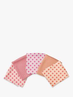 FreeSpirit Tula Pink Peach Sorbet Fat Quarter Fabrics, Pack of 5, Pink, Pink