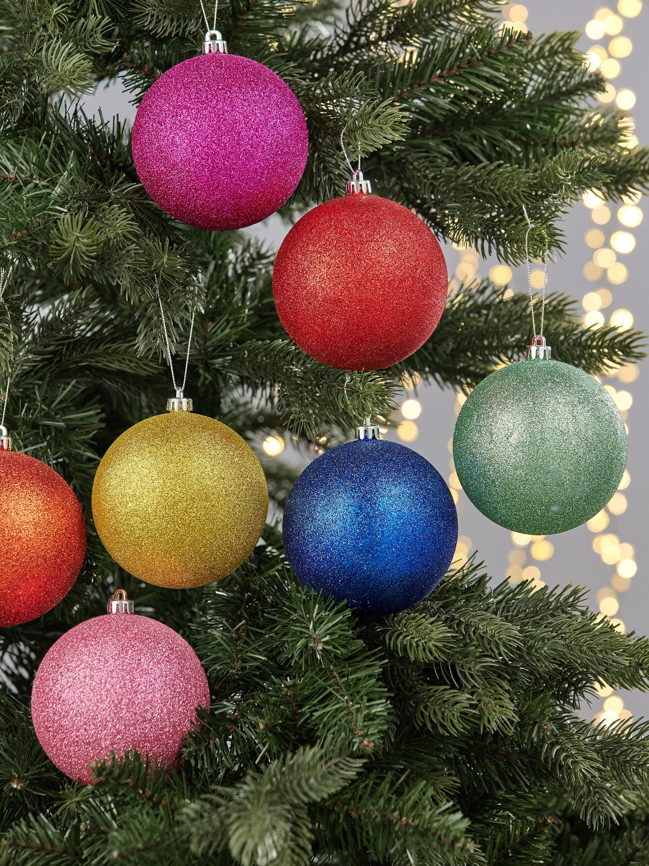 John Lewis Rainbow Time Capsule Shatterproof Baubles, Pack of 10, Multi, 10cm