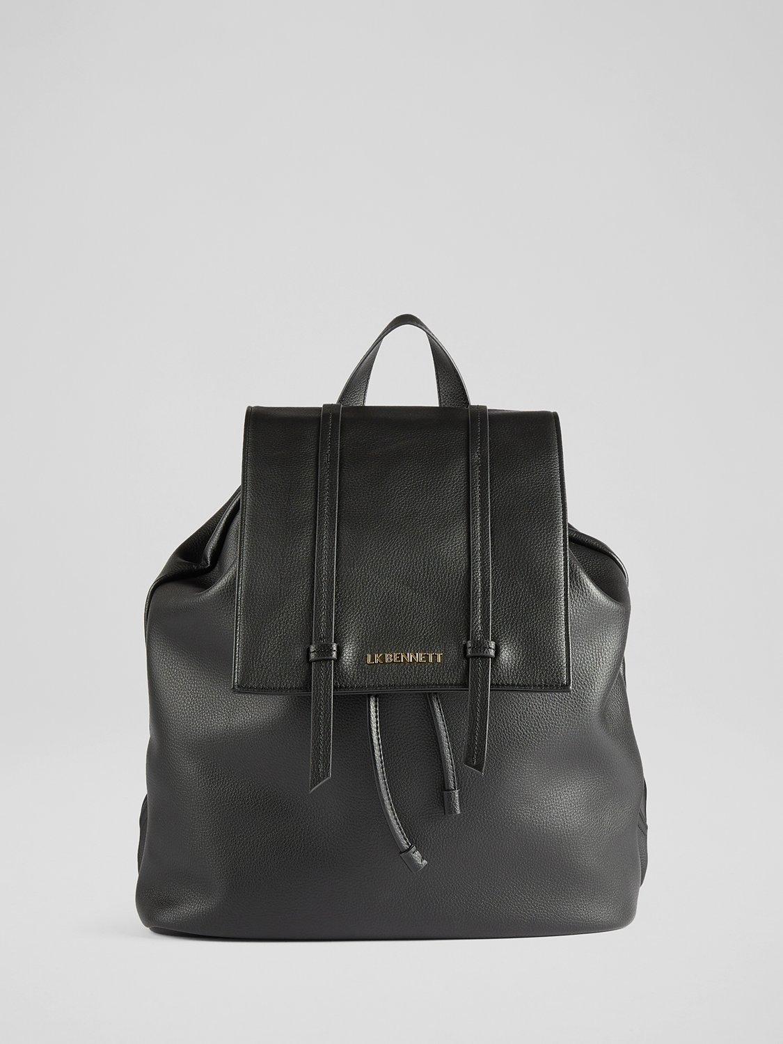 L.K.Bennett Billie Leather Backpack, Black