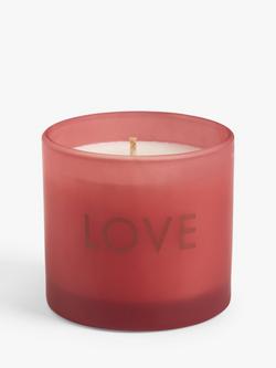 John Lewis Sentiments Love Scented Candle, 115g, Red