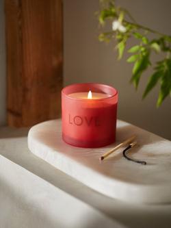 John Lewis Sentiments Love Scented Candle, 115g - view 2, Red