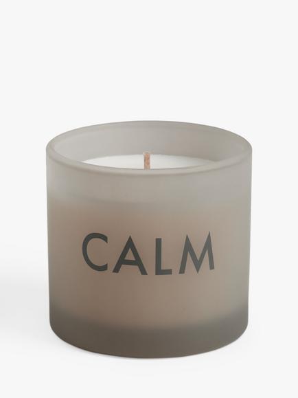 John Lewis Sentiments Calm Scented Candle, 115g, Grey