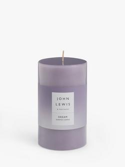 John Lewis Sentiments Dream Pillar Scented Candle, 507g, Lilac