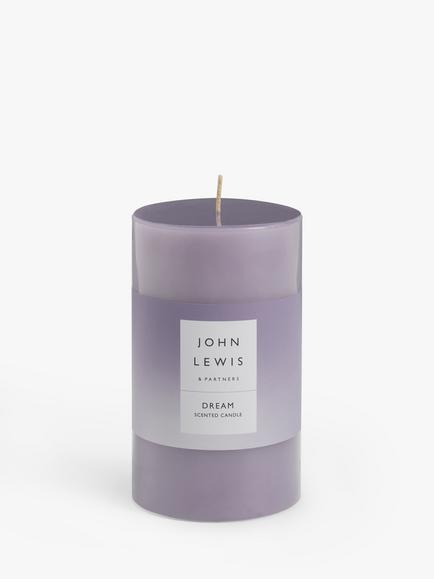 John Lewis Sentiments Dream Pillar Scented Candle, 507g, Lilac