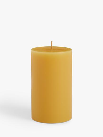 John Lewis Sentiments Joy Pillar Scented Candle, 507g - view 2, Yellow