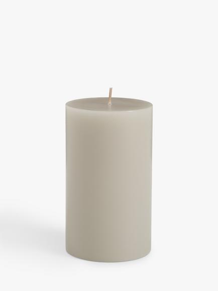 John Lewis Sentiments Calm Pillar Scented Candle, 507g - view 2, Grey