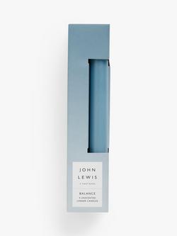 John Lewis Sentiments Balance Dinner Candle, Set of 4, Blue