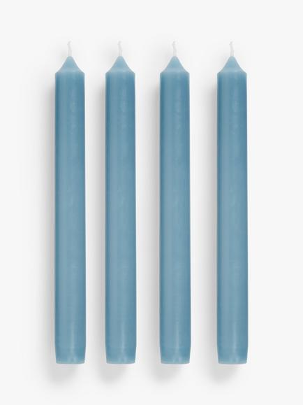 John Lewis Sentiments Balance Dinner Candle, Set of 4 - view 2, Blue