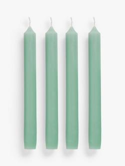 John Lewis Sentiments Energy Unscented Dinner Candles, Pack of 4 - view 2, Green