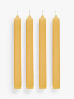 John Lewis Sentiments Joy Unscented Dinner Candles, Pack of 4 - view 2, Yellow