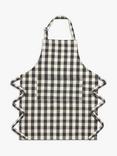 John Lewis Gingham Cotton Apron, Black