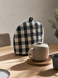 John Lewis Gingham Tea Cosy, Black - view 2, Black